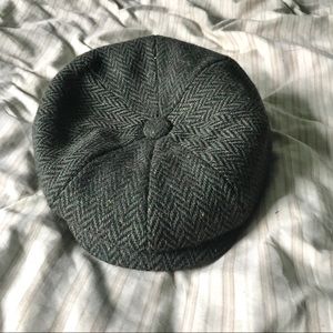 Wool newsboy hat
